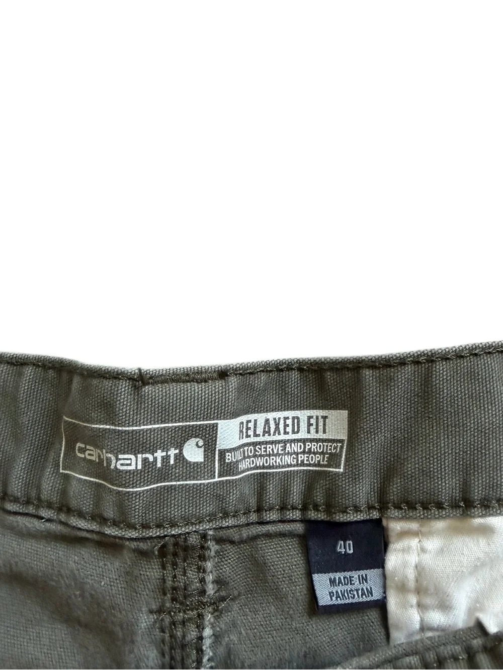 Carhartt Rugged Flex Canvas Cargo Shorts 11” Men’s 40 Olive Green Relaxed Fit